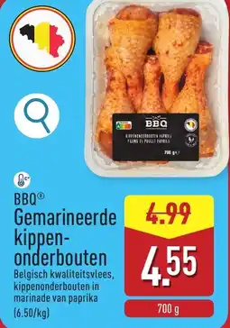 ALDI Bbqⓡ Gemarineerde 4.99 kippen- onderbouten aanbieding