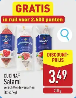 ALDI Cucinaⓡ salami aanbieding