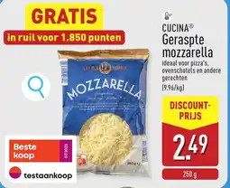 ALDI Cucinaⓡ Geraspte mozzarella aanbieding