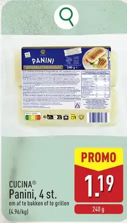 ALDI Cucinaⓡ Panini, 4 st. aanbieding
