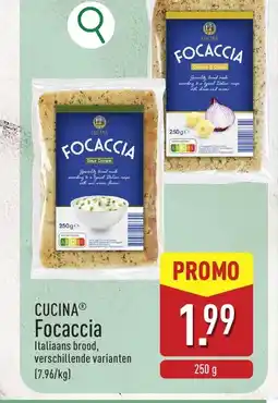 ALDI Cucinaⓡ focaccia aanbieding