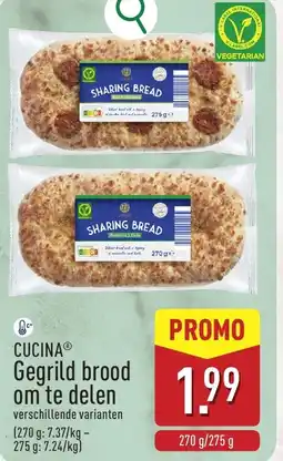 ALDI Cucinaⓡ Gegrild brood om te delen aanbieding