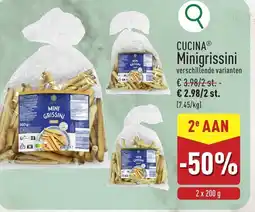 ALDI Cucinaⓡ Minigrissini aanbieding