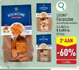 ALDI Cucinaⓡ Focaccine aanbieding