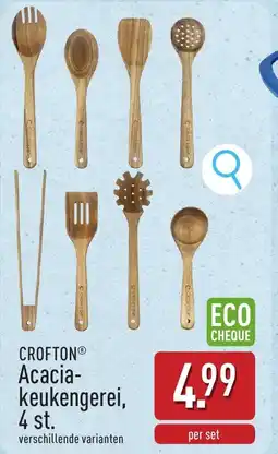 ALDI Crofton® acacia- keukengerei, 4 st. aanbieding