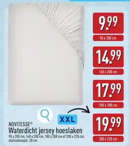 ALDI Novitesseⓡ Waterdicht jersey hoeslaken xxl aanbieding