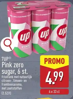 ALDI 7UP® Pink zero sugar, 6 st. aanbieding