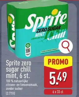 ALDI Sprite zero sugar chill mint, 6 st. aanbieding