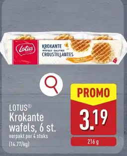 ALDI Lotusⓡ krokante wafels, 6 st. aanbieding