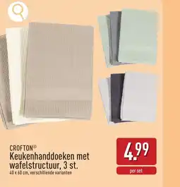 ALDI Crofton® Keukenhanddoeken met wafelstructuur, 3 st. aanbieding