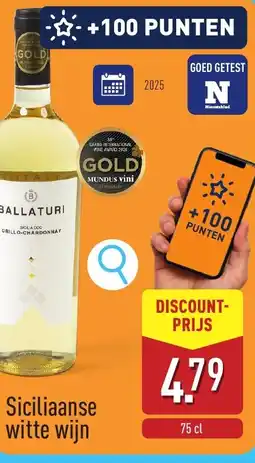 ALDI Siciliaanse witte wijn aanbieding