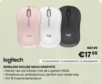 Wireless mouse m240 graphite