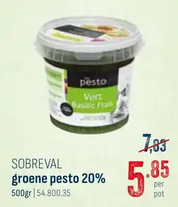 Horeca totaal groene pesto aanbieding