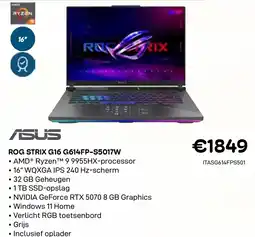 CompuDeals ASUS Rog Strix G16 G614FP-S5017W aanbieding