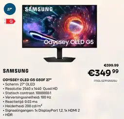 CompuDeals SAMSUNG Odyssey OLED G5 ODYSSEY OLED G5 G50F 27" aanbieding
