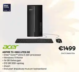 CompuDeals Aspire tc-1860 u7516 be aanbieding