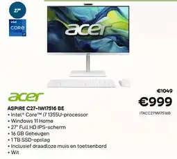 CompuDeals Acer aspire c27-1wi7516 be aanbieding
