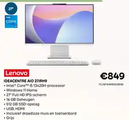CompuDeals Lenovo ideacentre aio 27irh9 aanbieding