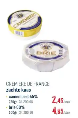 Horeca totaal cremiere de france zachte kaas aanbieding