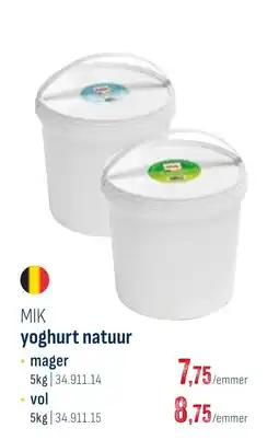 Horeca totaal Mik yoghurt natuur aanbieding