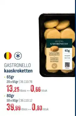 Horeca totaal Gastronello kaaskroketten aanbieding