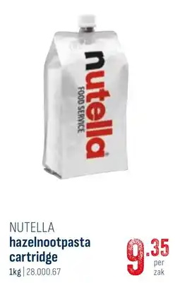 Horeca totaal nutella hazelnootpasta cartridge aanbieding
