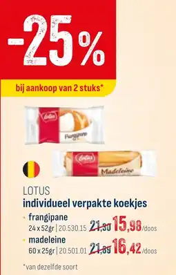 Horeca totaal lotus individueel verpakte koekjes aanbieding
