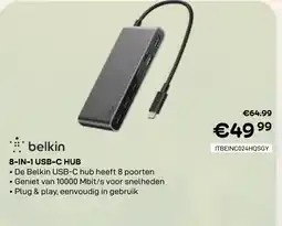 CompuDeals Belkin 8-in-1 usb-c hub aanbieding