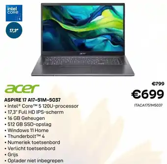 Acer Aspire 17 A17-51M-5037