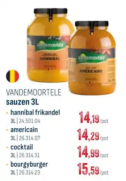 Horeca totaal vandemoortele sauzen aanbieding