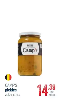 Horeca totaal Camp's pickles aanbieding