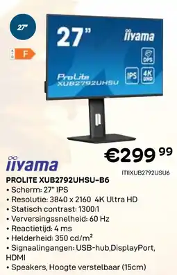 CompuDeals iiyama prolite xub2792uhsu-b6 aanbieding