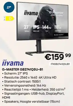 CompuDeals iiyama G-MASTER GB2741QSU-B1 aanbieding