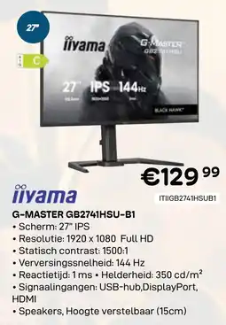 CompuDeals iiyama g-master gb2741hsu-b1 aanbieding