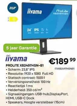 CompuDeals iiyama pro lite xb2497hsn-b1 aanbieding
