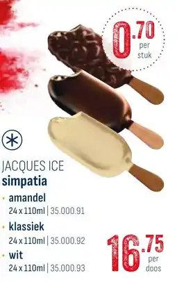 Horeca totaal jacques ice simpatia aanbieding