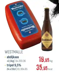 Horeca totaal Westmalle abdijkaas aanbieding