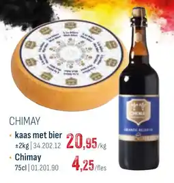 Horeca totaal Chimay kaas met bier aanbieding