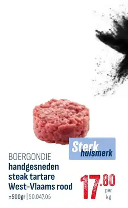 Horeca totaal boergondie handgesneden steak tartare west-vlaams rood aanbieding
