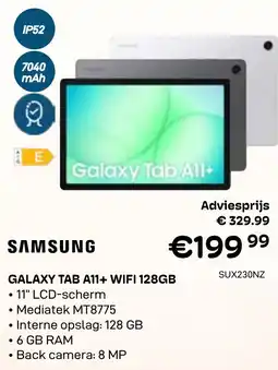 CompuDeals samsung galaxy tab a11+ wifi 128gb aanbieding
