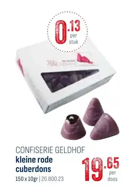 Horeca totaal confiserie geldhof kleine rode cuberdons aanbieding