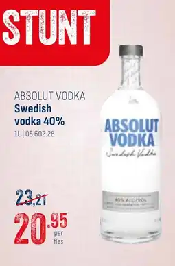 Horeca totaal Absolut vodka aanbieding