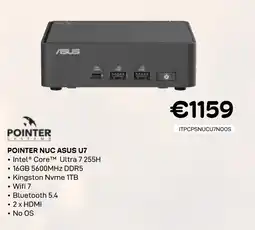 CompuDeals Pointer nuc asus u7 aanbieding