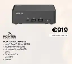 CompuDeals Pointer nuc asus u5 aanbieding