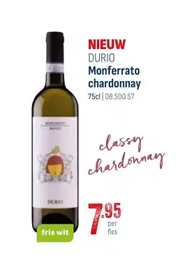 Horeca totaal Durio monferrato chardonnay aanbieding
