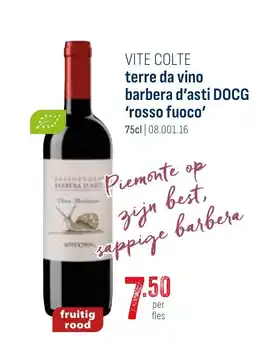Horeca totaal Vite colte terre da vino barbera d'asti DOCG 'rosso fuoco' aanbieding