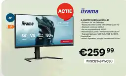 CompuDeals iiyama g-master gcb3484wqsu-b1 aanbieding