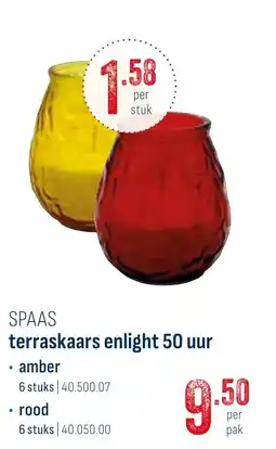 Horeca totaal Spaas Terraskaars enlight 50 uur aanbieding