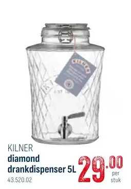 Horeca totaal kilner diamond drankdispenser aanbieding