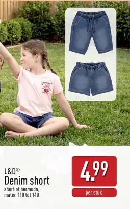 ALDI L&dⓡ denim short aanbieding